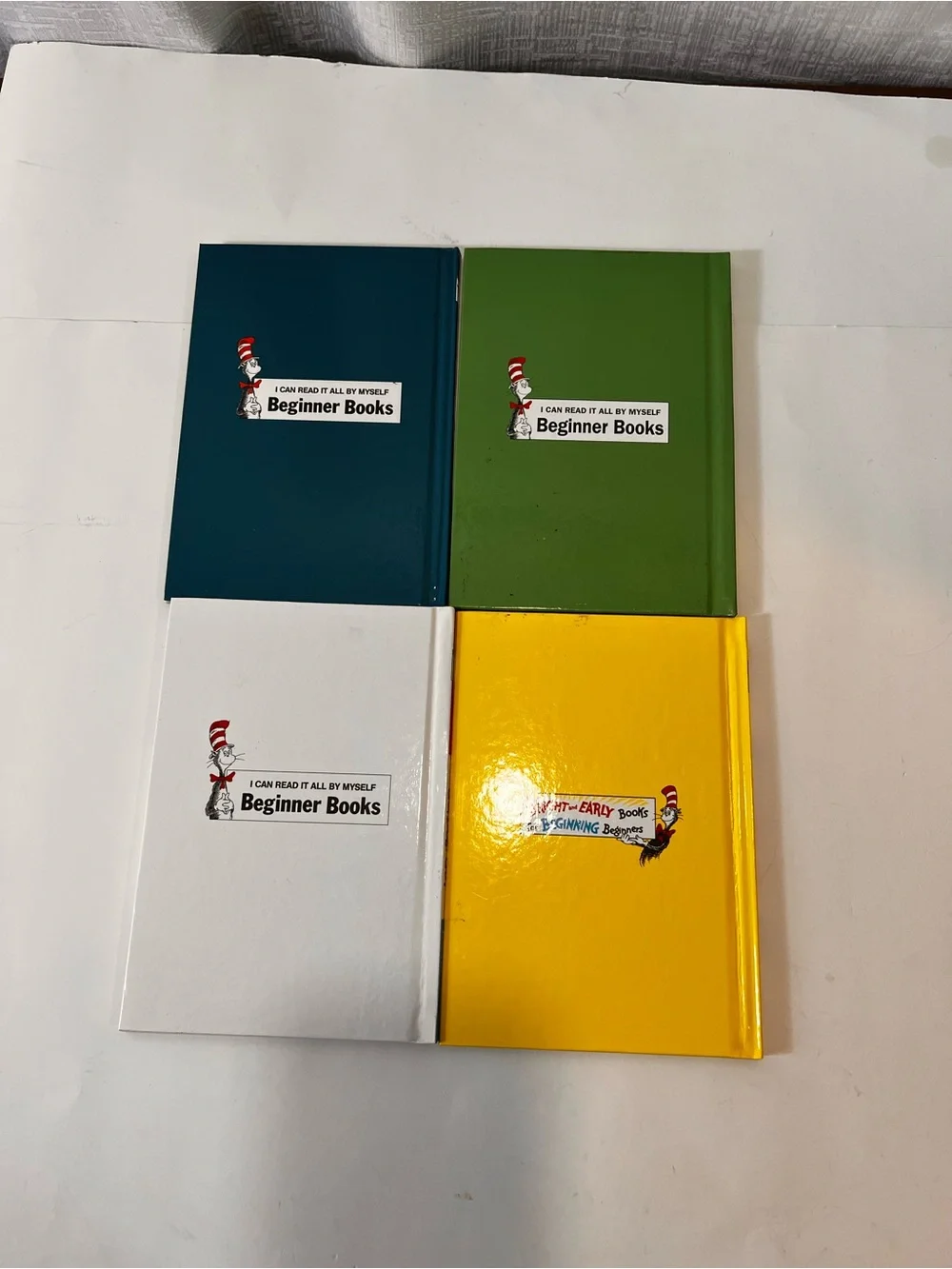 Dr. Seuss Blue Cat in the Hat & Green Ten Apples Up On Top! Book Lot of 4